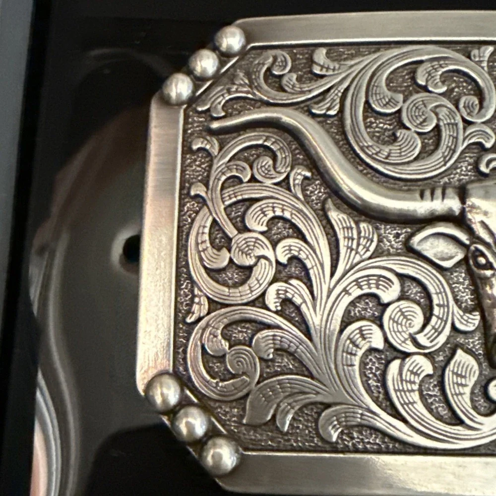 Nocona Belt Co Long Horn Belt Buckle New in Box